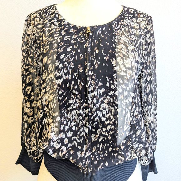 Sheer Leopard Print Jacket - Picture 1 of 3